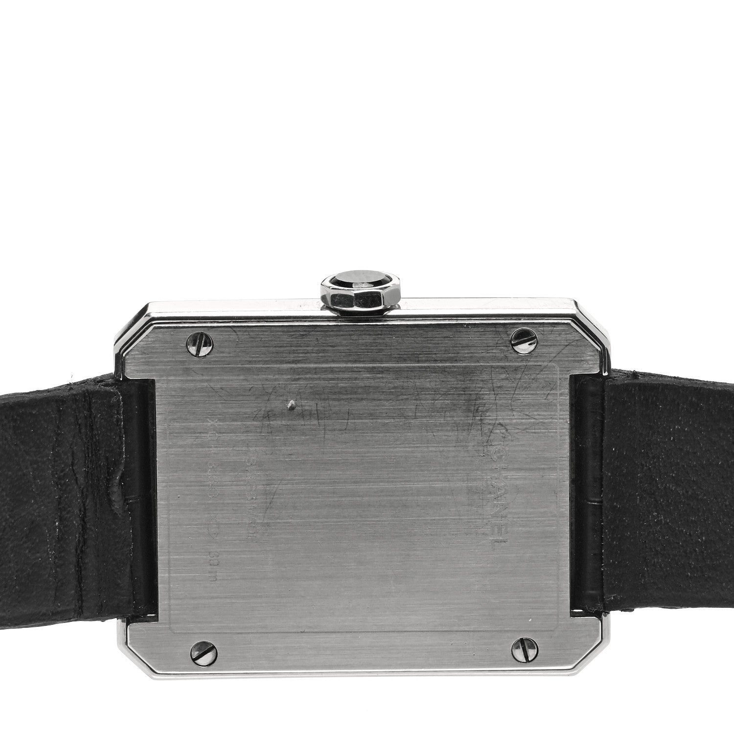Chanel Stainless Steel Alligator 26mm Boy-Friend Quartz Watch Black 4 of 4