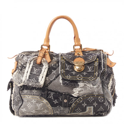 Louis Vuitton Denim Patchwork Speedy 30 Grey 1 of 9