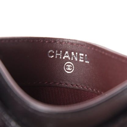 Chanel Caviar Chevron Quilted Card Holder Black 6 of 9