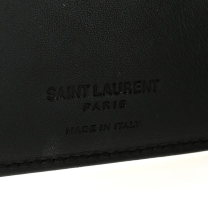 Saint Laurent Crocodile Embossed Passport Holder Black 6 of 6