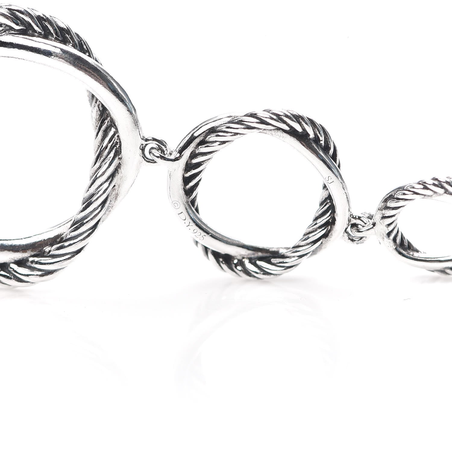 David Yurman Sterling Silver Infinity Triple Drop Earrings 4 of 4