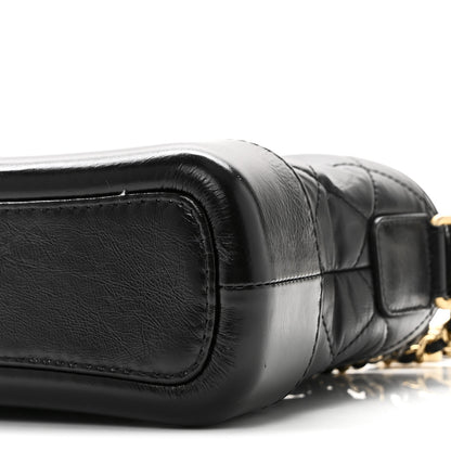 Chanel Aged Calfskin Quilted Small Gabrielle Hobo Black 10 of 11