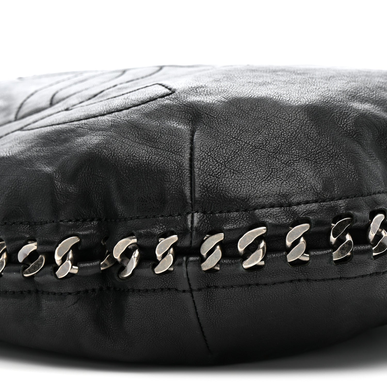 Chanel Calfskin Modern Chain Rhodoid Hobo Black 10 of 12