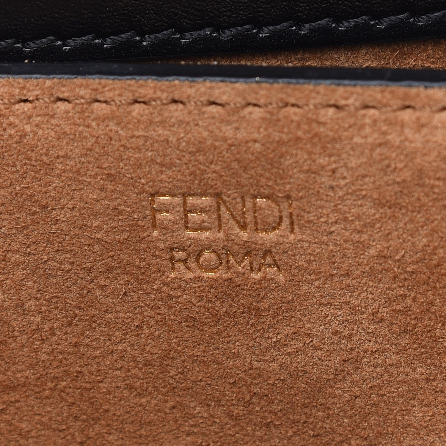 Fendi Vitello King Luxor Fendi Touch Shoulder Bag Black 6 of 10