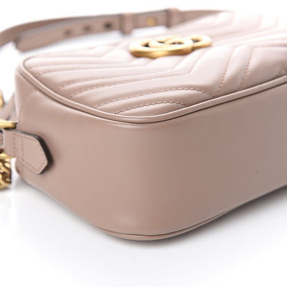 Gucci Calfskin Matelasse Small GG Marmont Chain Shoulder Bag Porcelain Rose 6 of 7