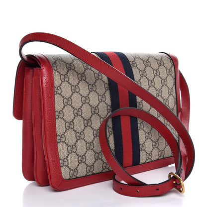 Gucci GG Supreme Monogram Medium Queen Margaret Shoulder Bag Red 3 of 7