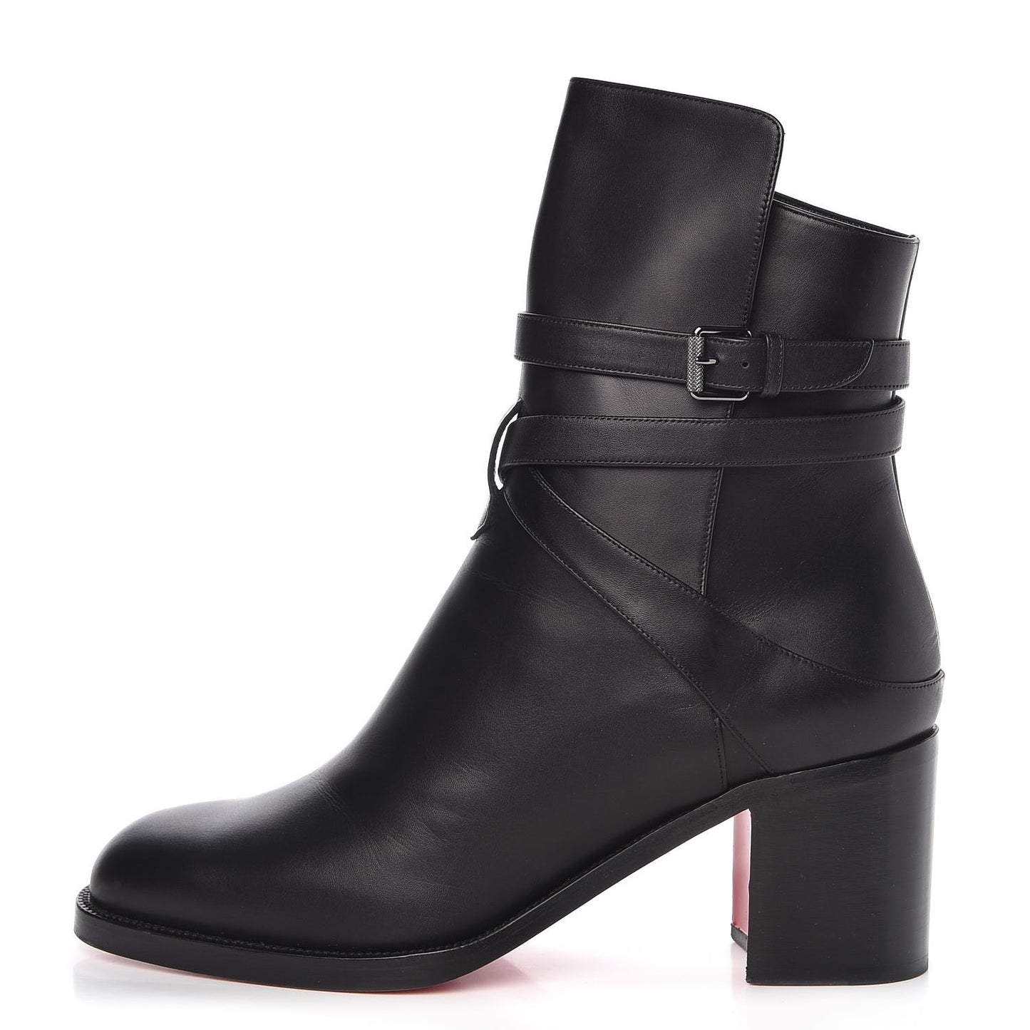 Calfskin Karistrap 70 Ankle Boots 41 Black