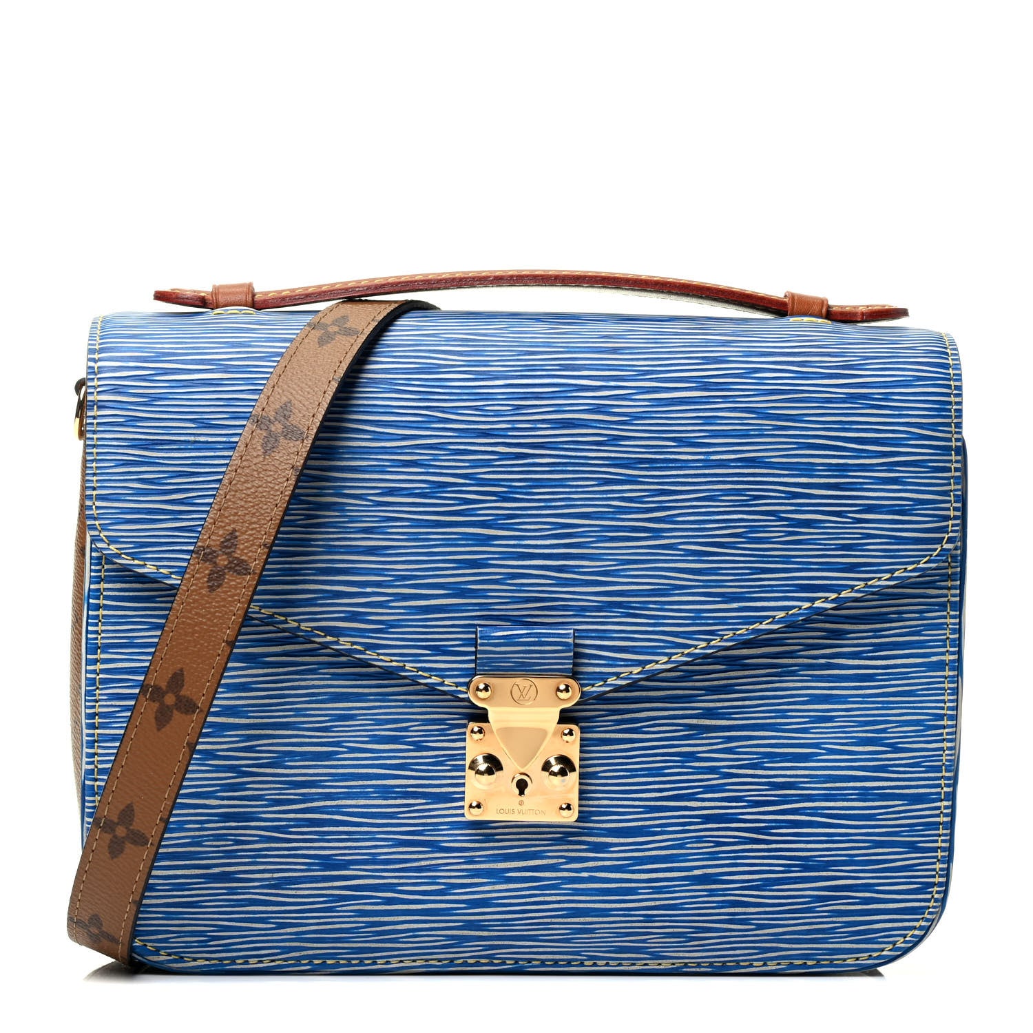Louis Vuitton Epi Reverse Monogram Pochette Metis Denim Light 1 of 4