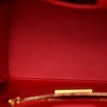 Christian Louboutin Calfskin Patent Studded Small Paloma Red 11 of 11