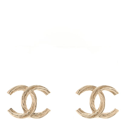 Chanel Metal Twisted CC Earrings Gold 1 of 5