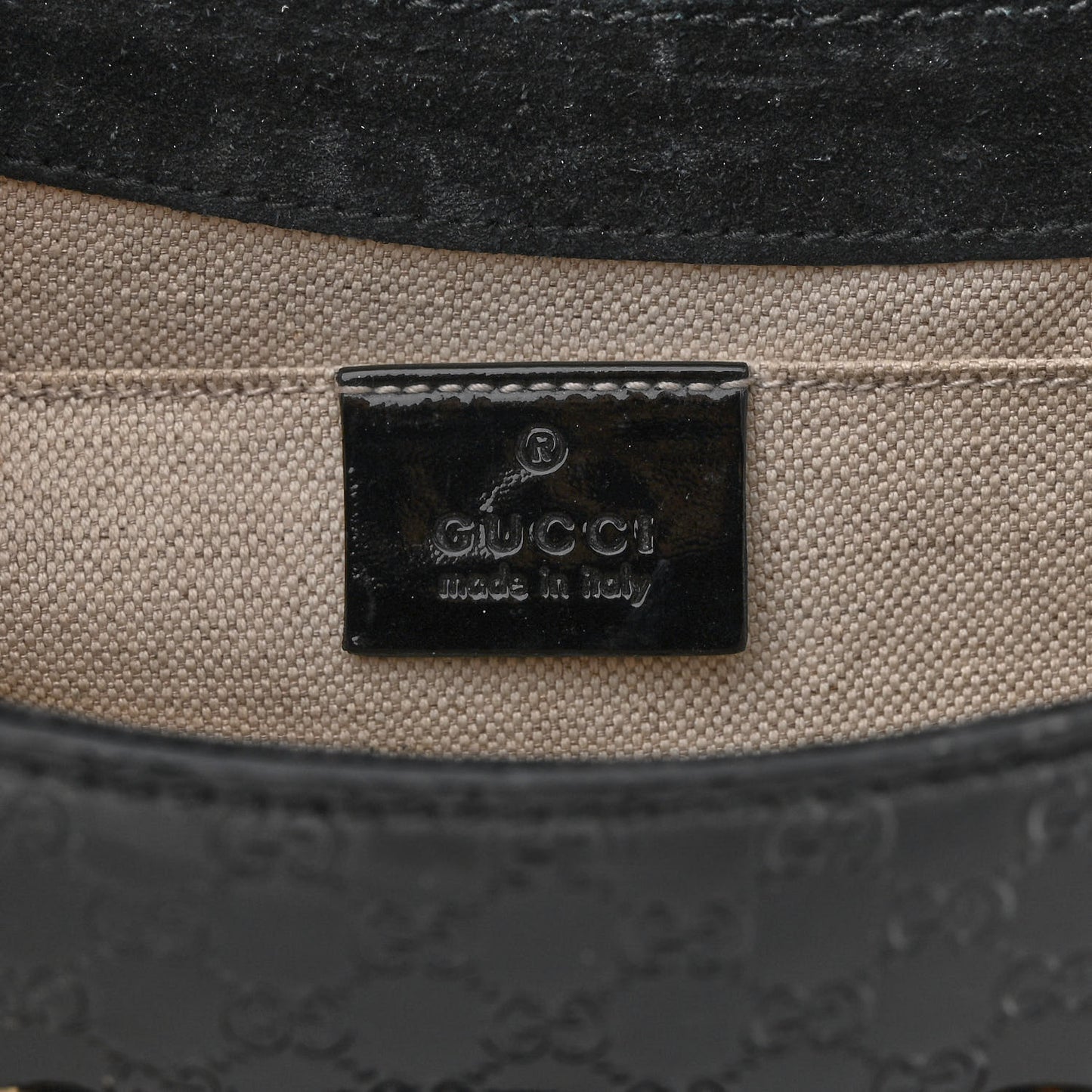 Shine Guccissima Medium Emily Chain Shoulder Bag Black