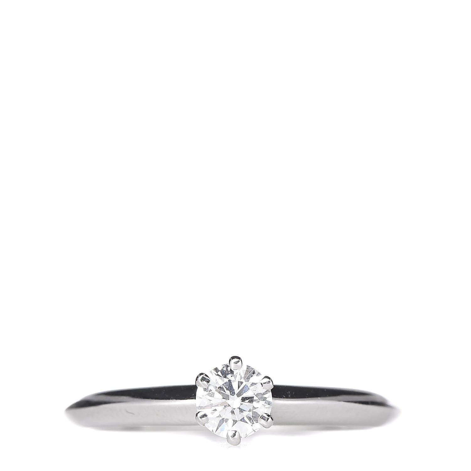 Tiffany Platinum Diamond .24ct Solitaire Engagement Ring 48 4.5 1 of 7