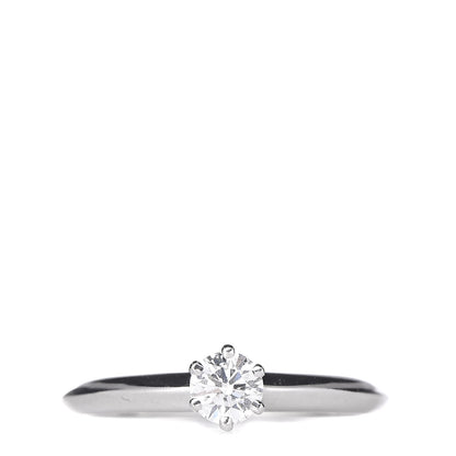 Tiffany Platinum Diamond .24ct Solitaire Engagement Ring 48 4.5 1 of 7