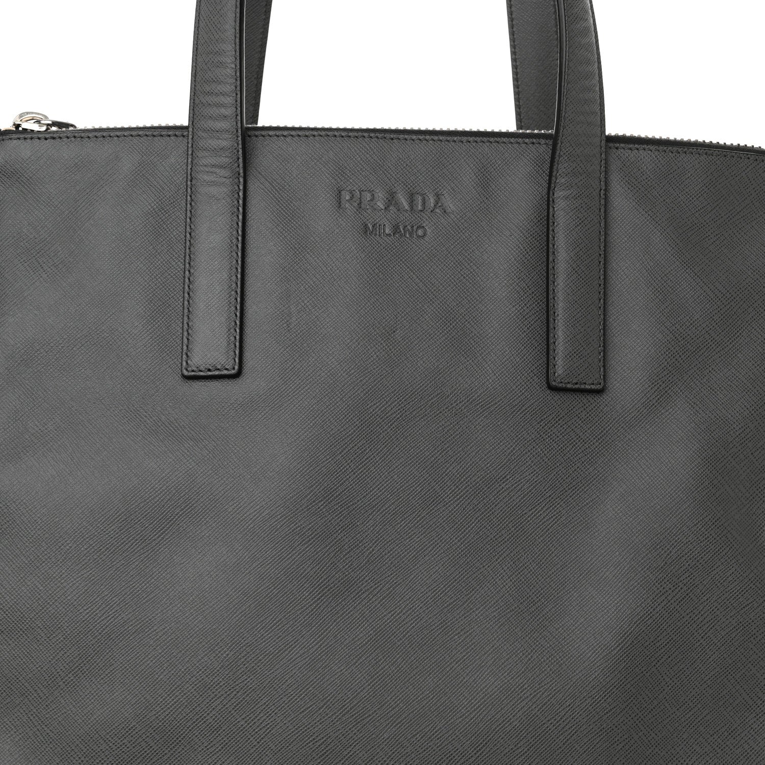 Prada Saffiano Travel Shopping Tote Mercurio 8 of 14