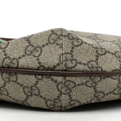 Gucci GG Supreme Monogram Textured Dollar Calfskin Web Small Ophidia Half Moon Hobo Beige Ebony New Acero 8 of 8