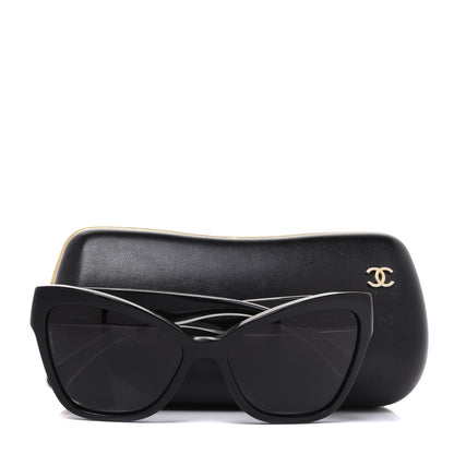 Chanel Acetate CC Cat Eye Sunglasses 5271 Black 8 of 8
