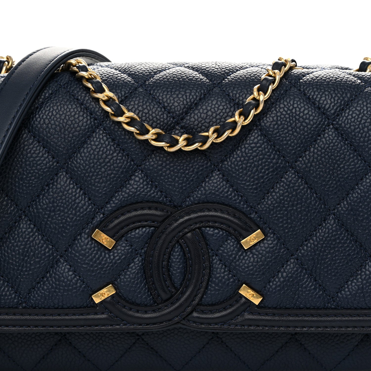 Chanel Caviar Quilted Small CC Filigree Flap Black 8 of 10