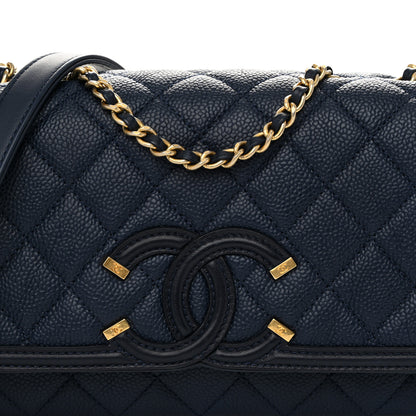 Chanel Caviar Quilted Small CC Filigree Flap Black 8 of 10