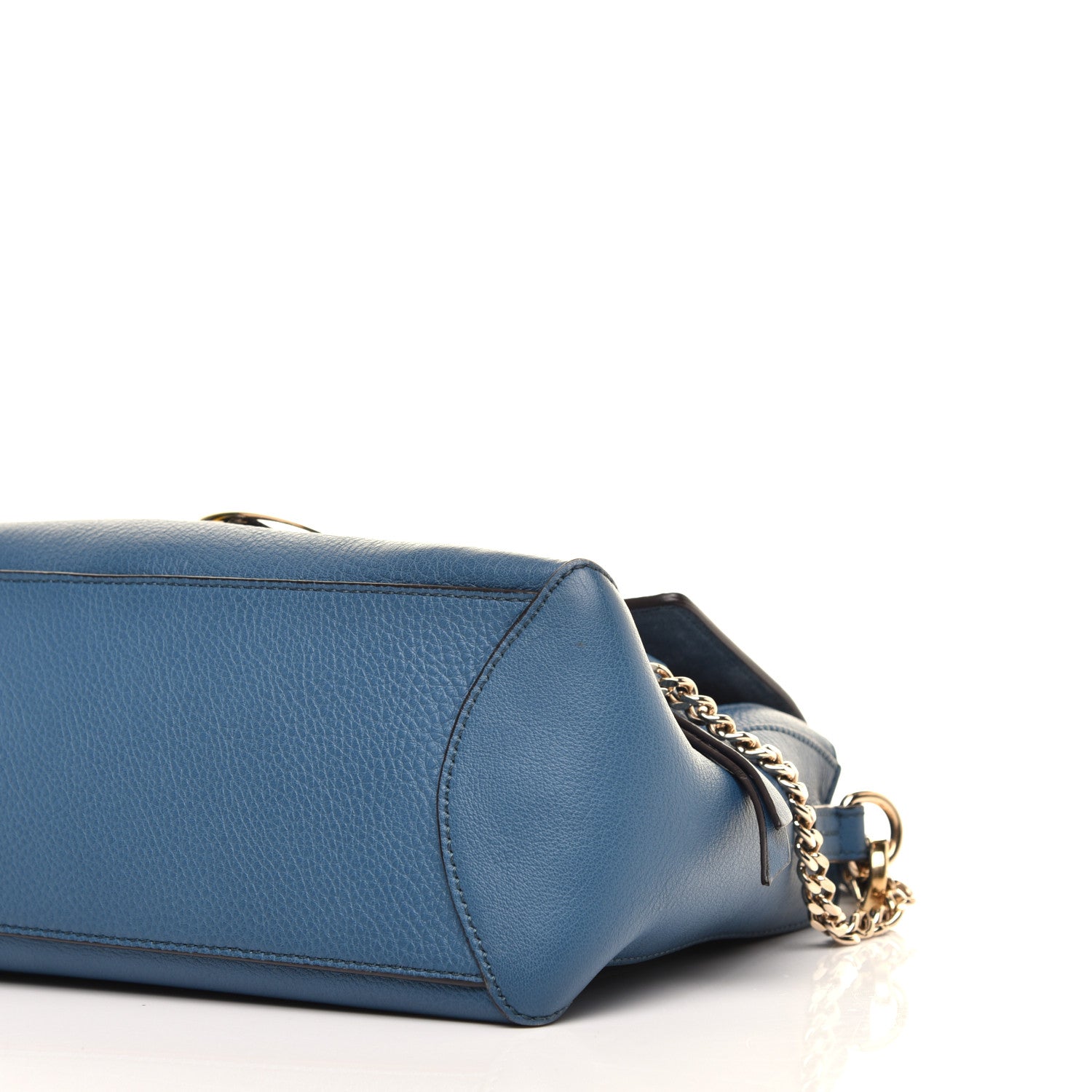 Chloe Calfskin Medium Faye Day Shoulder Bag Blue 8 of 8