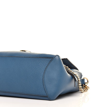 Chloe Calfskin Medium Faye Day Shoulder Bag Blue 8 of 8