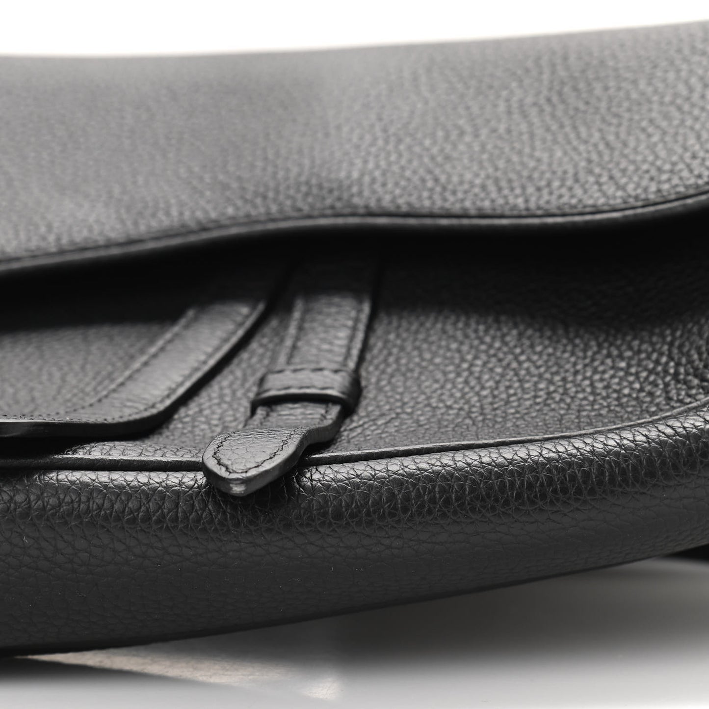 Grained Calfskin Kim Jones Saddle Bag Black