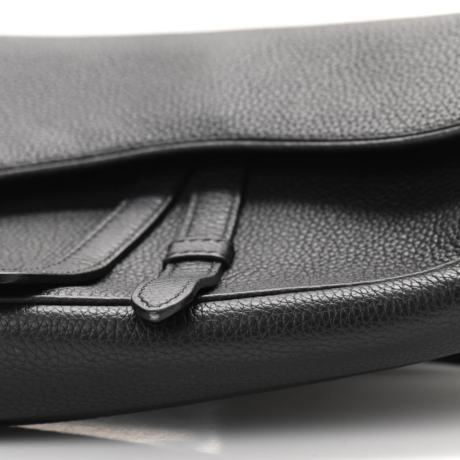 Christian Dior Grained Calfskin Kim Jones Saddle Bag Black 10 of 10