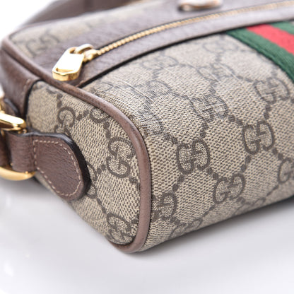 Gucci GG Supreme Monogram Web Mini Ophidia Shoulder Bag Brown 12 of 13
