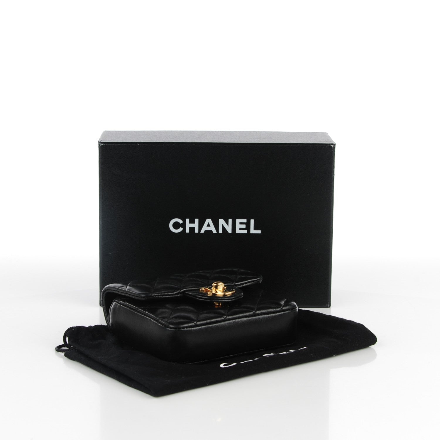 Chanel Lambskin Quilted Mini Square Flap Black 4 of 8