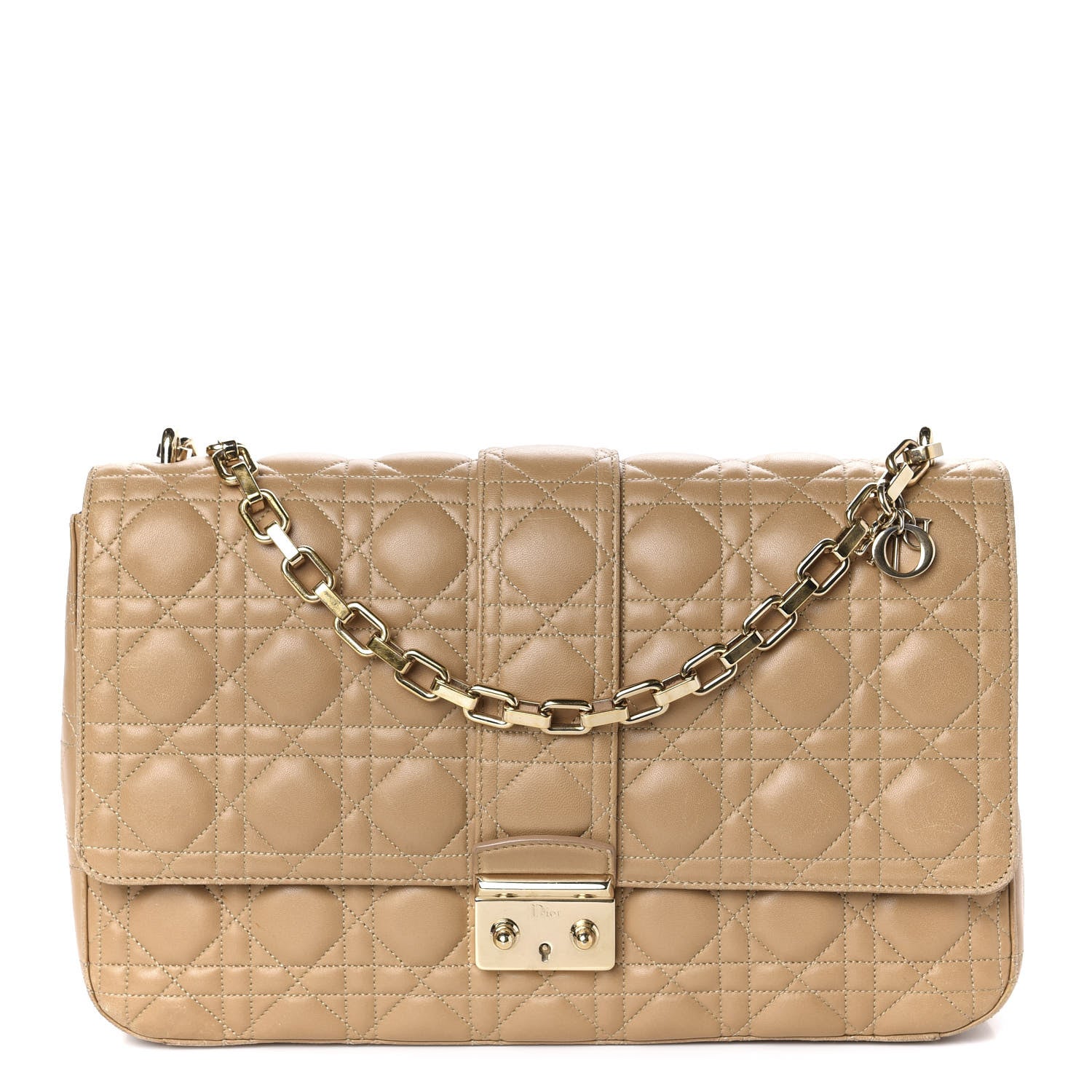 Christian Dior Lambskin Cannage Large Miss Dior Flap Beige 1 of 14