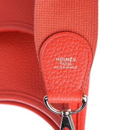 Hermes Taurillon Clemence Evelyne III PM Rouge Pivoine 8 of 9