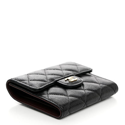 Chanel Caviar Quilted Compact Flap Wallet Black 4 of 8