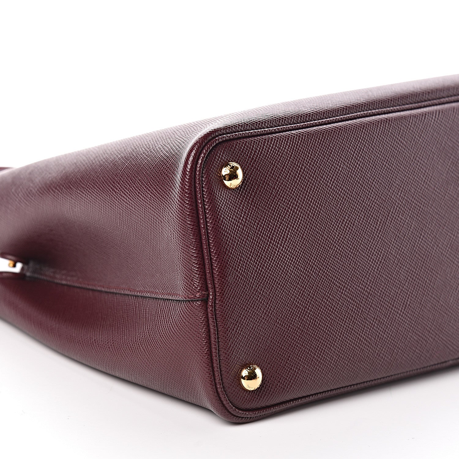 Prada Saffiano Cuir Medium Double Bag Granato 8 of 10