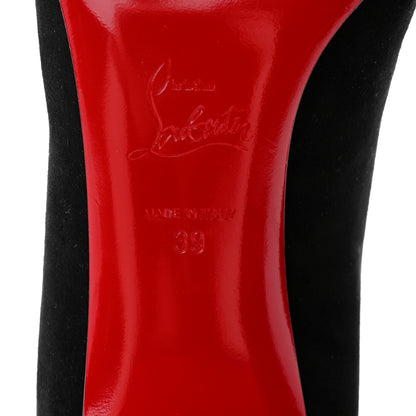 Christian Louboutin Suede Calfskin Miss Duvette 55mm Cap Toe Pumps 39 Black 6 of 8