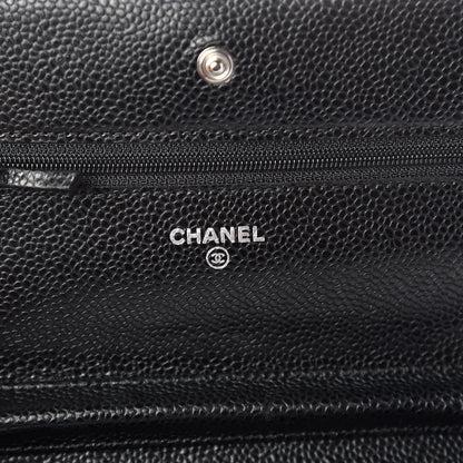 Chanel Caviar Quilted Wallet On Chain WOC Black 6 of 12