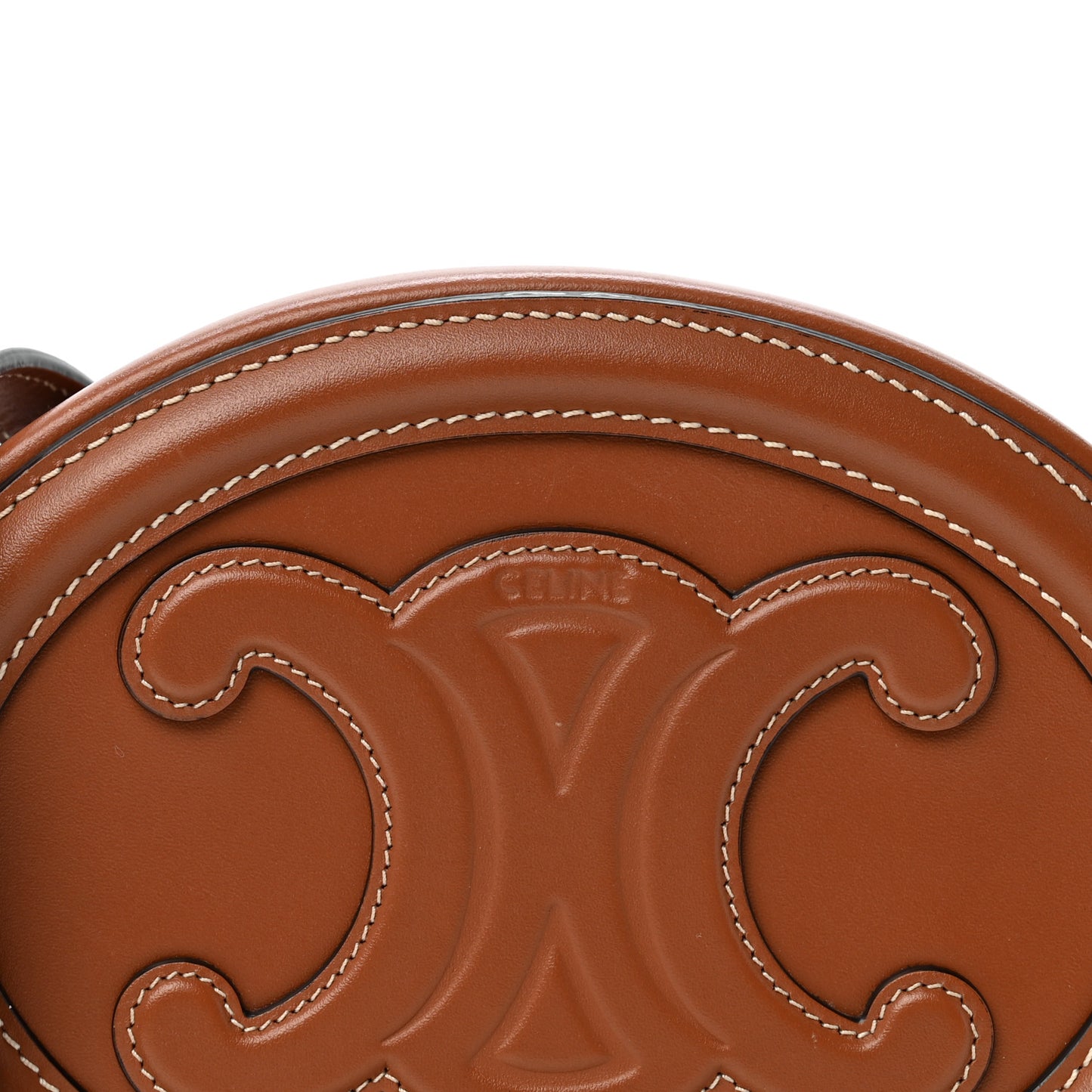 Smooth Calfskin Cuir Triomphe Oval Bag Tan