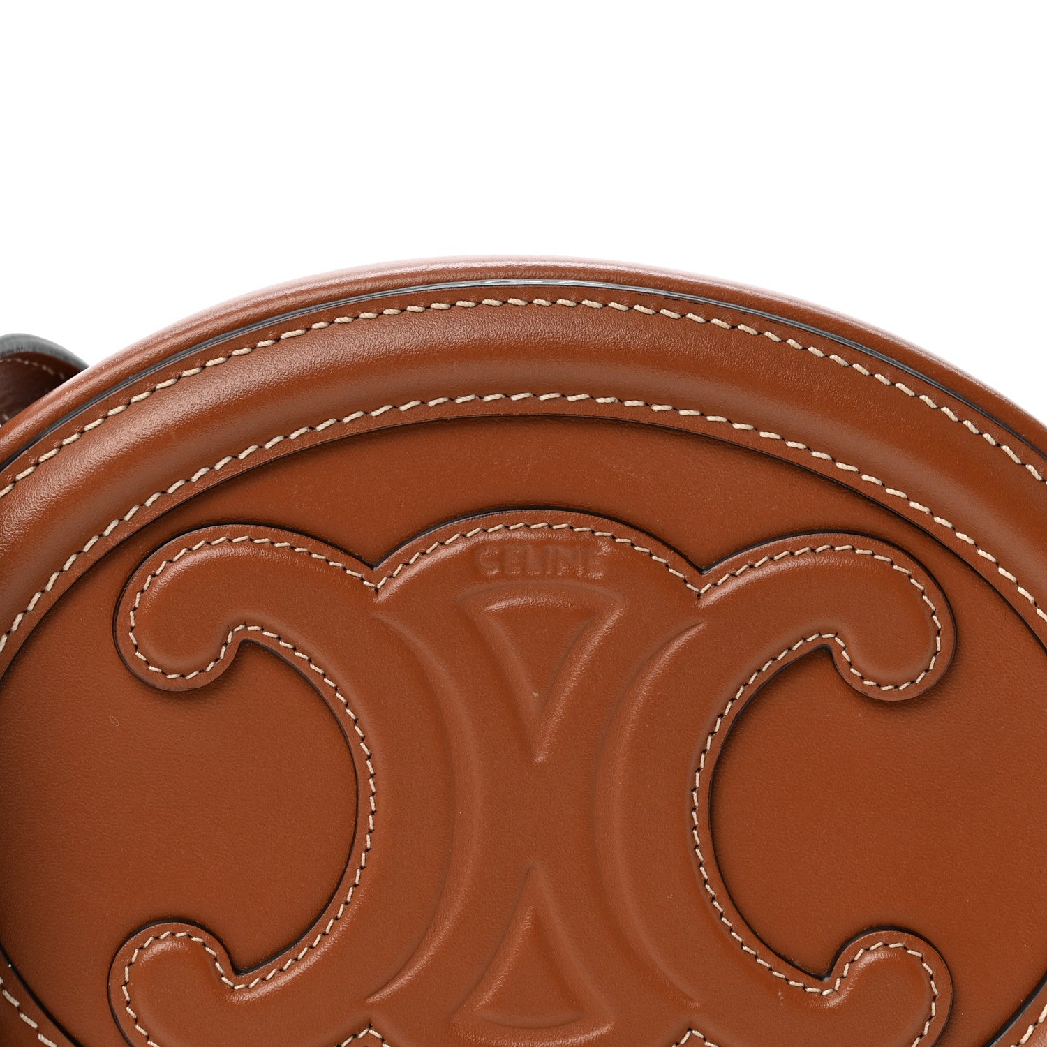 Celine Smooth Calfskin Cuir Triomphe Oval Bag Tan 9 of 13