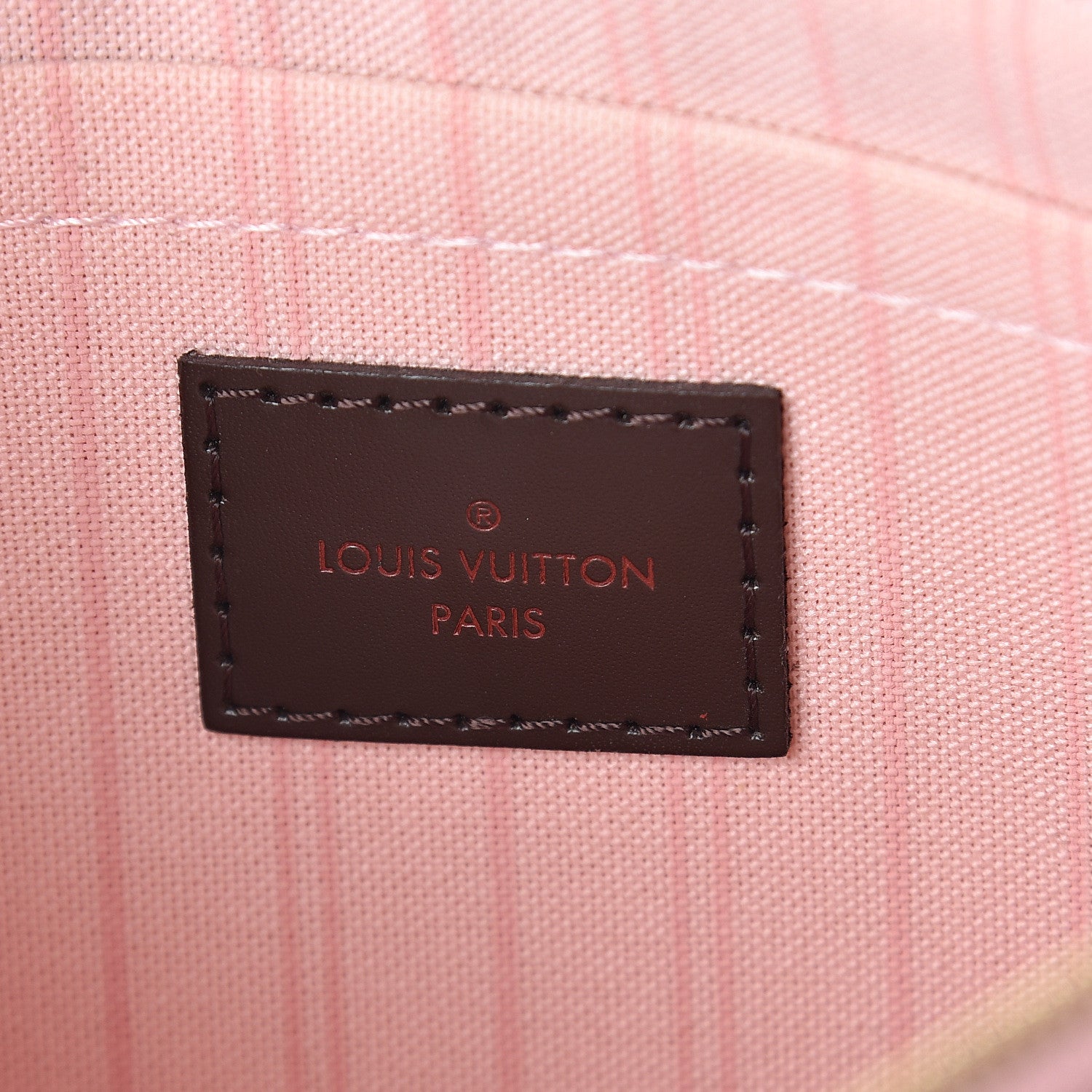 Louis Vuitton Damier Ebene Neverfull MM GM Pochette Rose Ballerine 5 of 5