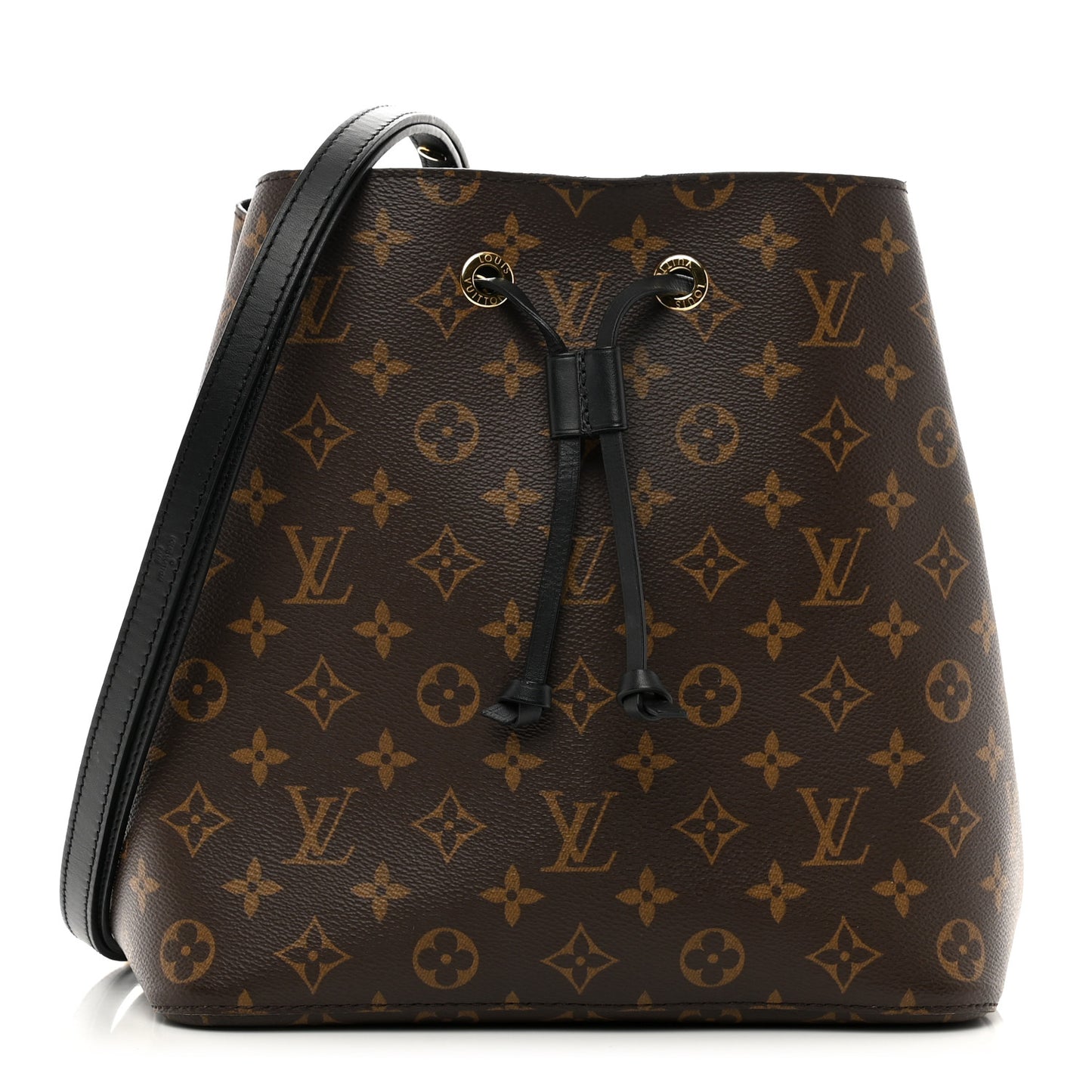 LOUIS VUITTON Monogram Neonoe MM Black