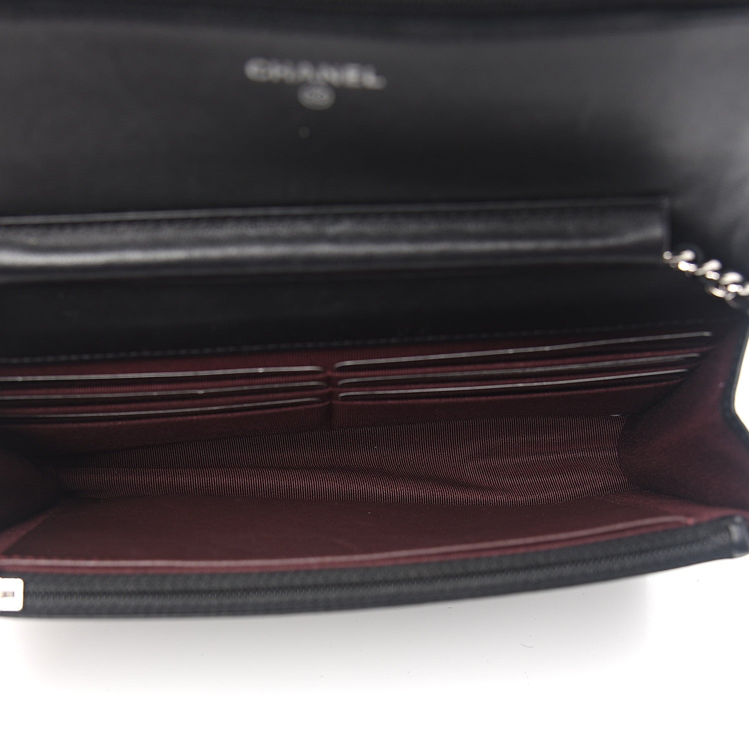 Chanel Lambskin Quilted Wallet On Chain WOC Black 4 of 10