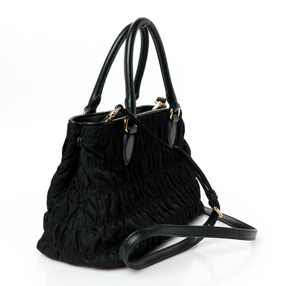 Prada Tessuto Nylon Gaufre Small Tote Black 3 of 11