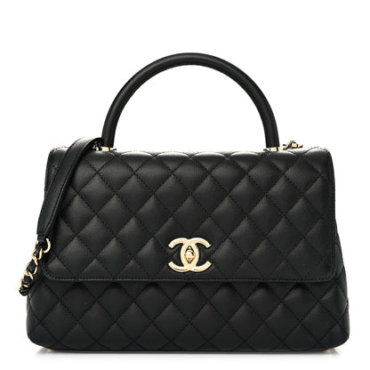 Chanel Caviar Quilted Small Coco Handle Flap Black 1 of 11