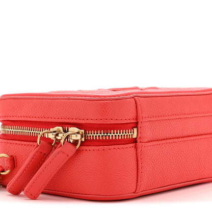Chanel Caviar Quilted Small CC Filigree Vanity Case Red 9 of 10