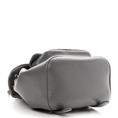 Chanel Lambskin Quilted Small Duma Drawstring Backpack Grey 3 of 10