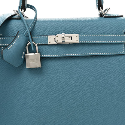 Hermes Epsom Kelly Sellier 25 New Blue Jean 8 of 11
