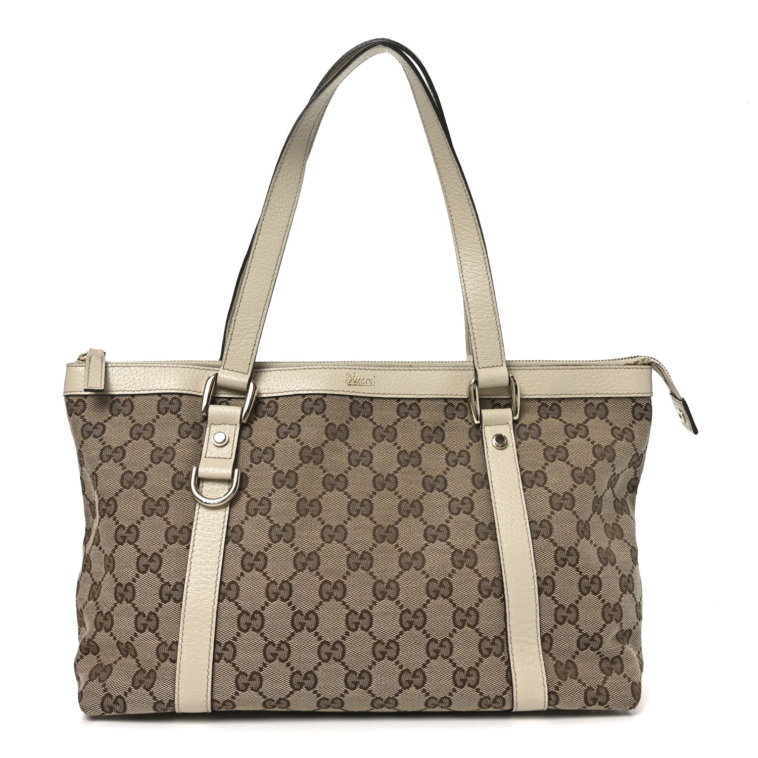 Gucci Monogram Medium Abbey Tote Off White 1 of 10