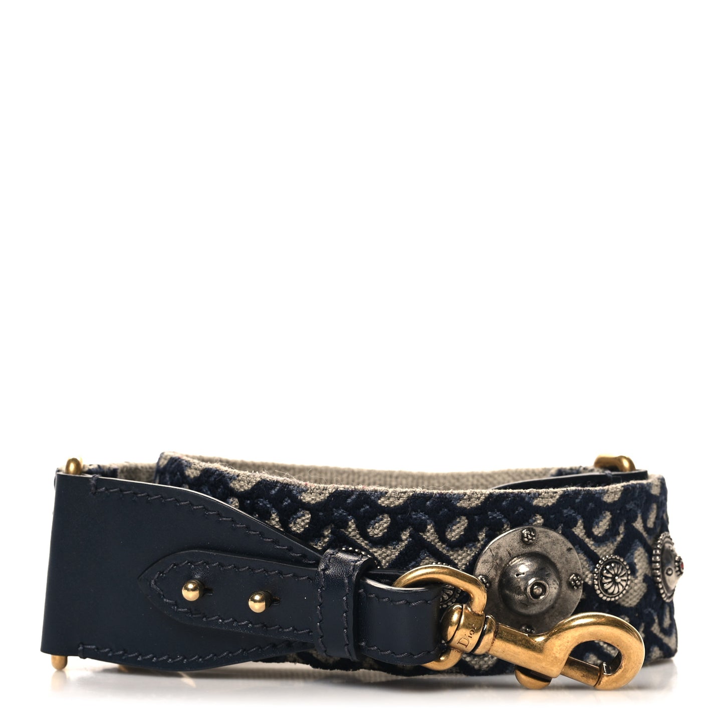 Oblique Studded Shoulder Strap Blue