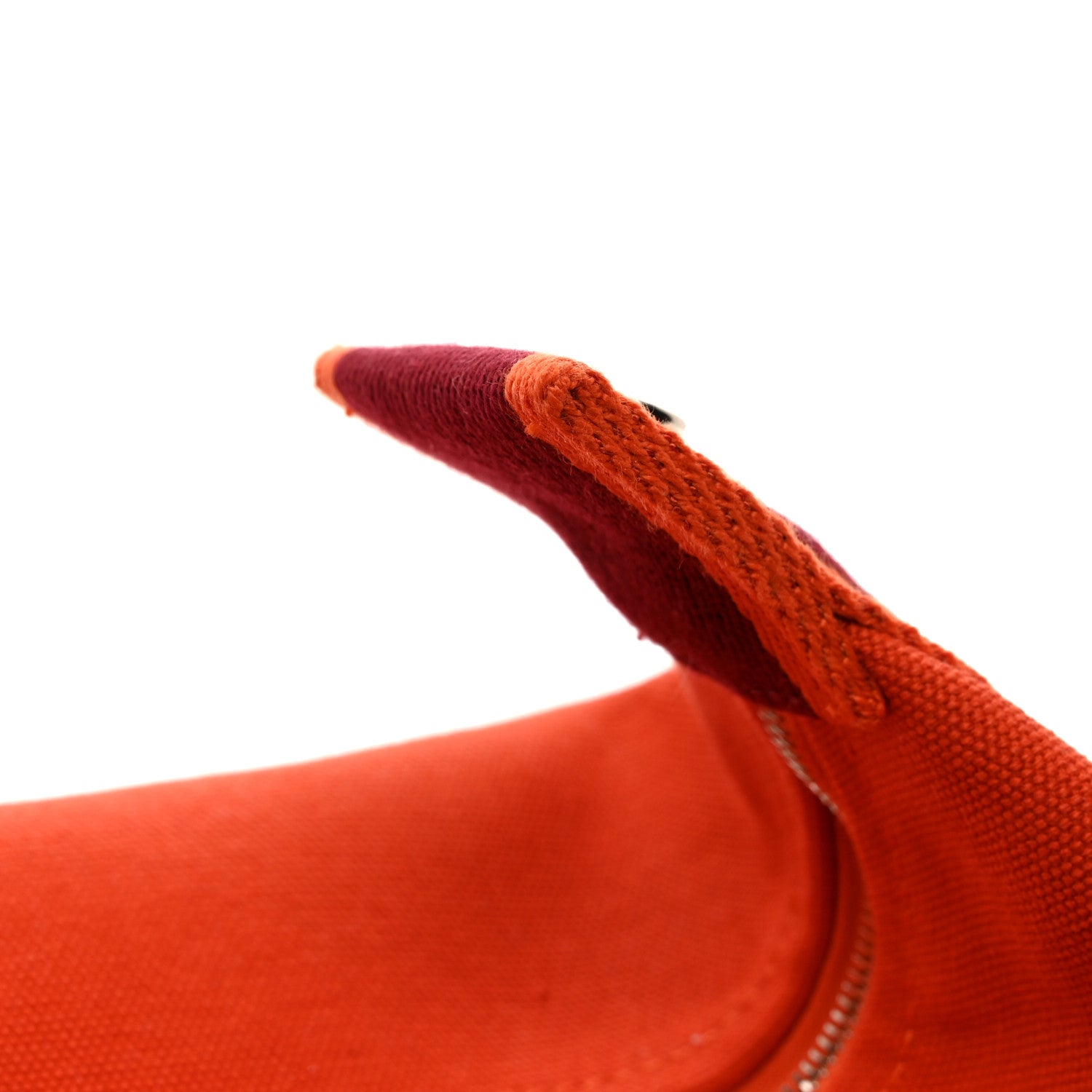 Hermes Canvas Small Bride-A-Brac Pouch Orange Burgundy 7 of 7