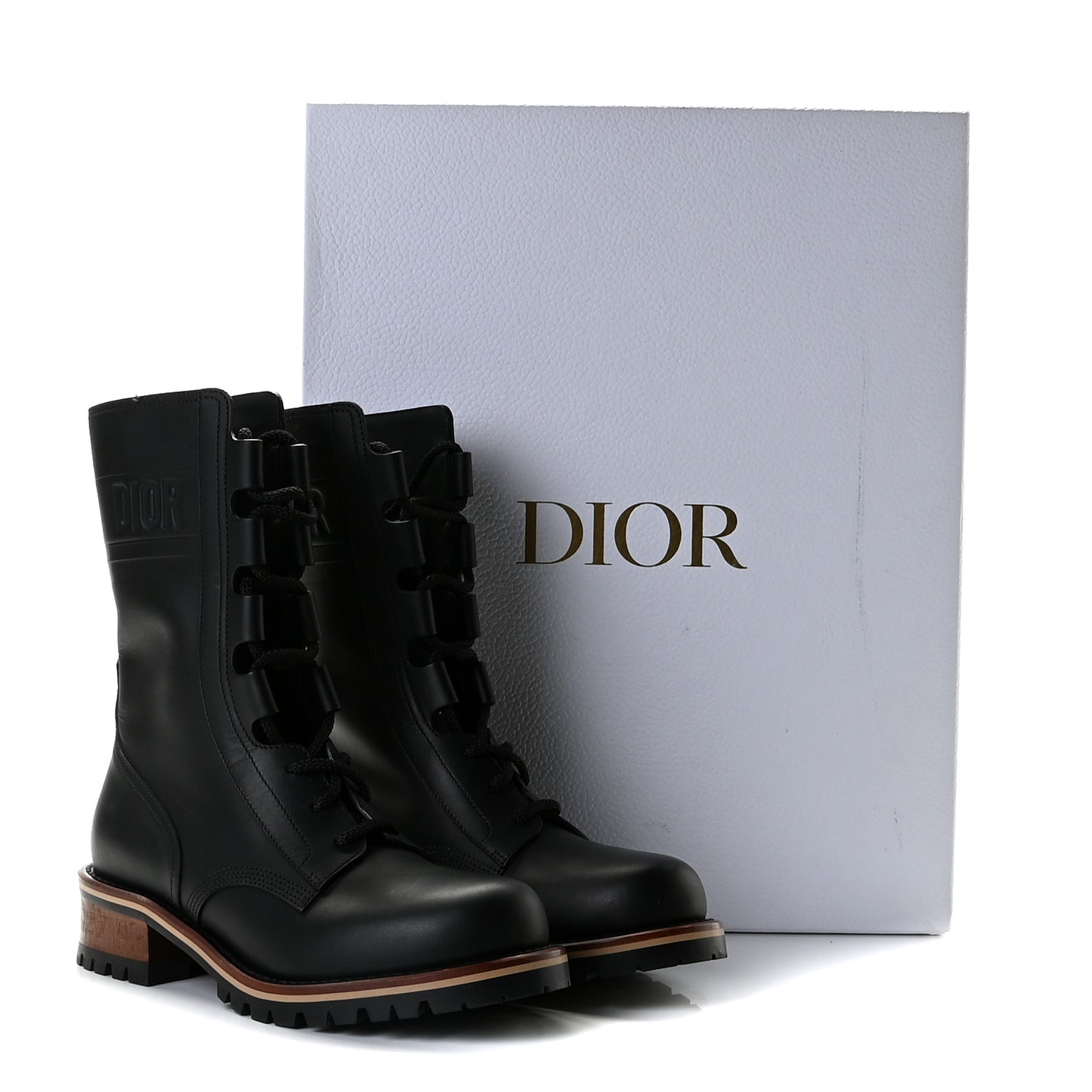 Calfskin Dior Quest 35mm Hiking Boots 36.5 Black