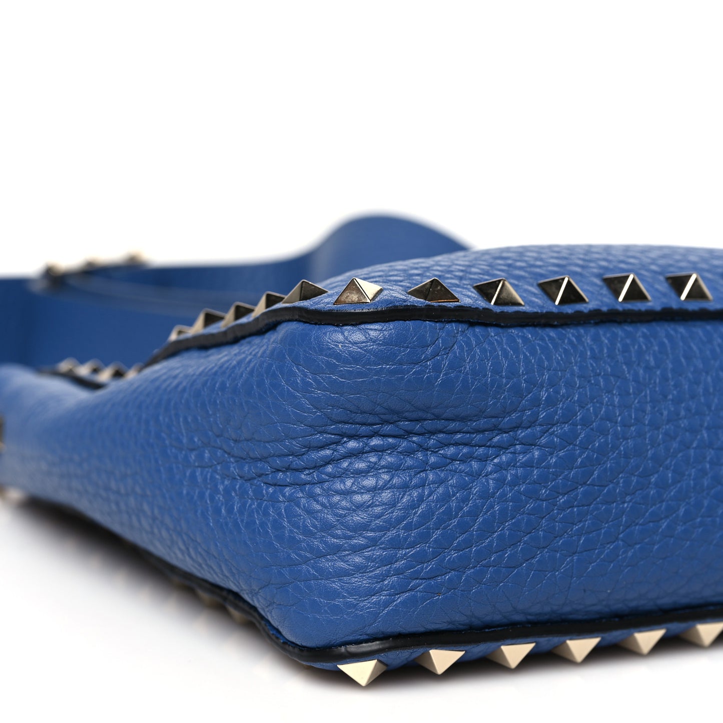 Pebbled Calfskin Mini Rockstud Flip-Lock Messenger Bag Baltique