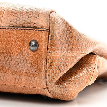 Fendi Watersnake Large Peekaboo Iconic Satchel Brown 10 of 12